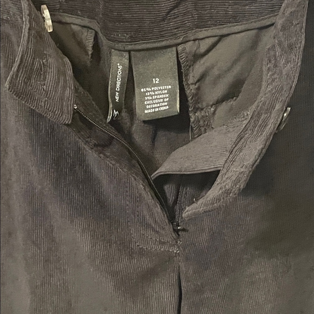 🖤🖤🖤BOGOHO 🖤🖤🖤Elegant Black Corduroy Dress Pants-12 - Picture 8 of 9